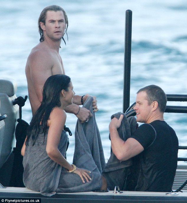 chris hemsworth and matt damon and wives hang out on superyacht vacation in st barts on board luxury yacht plan b