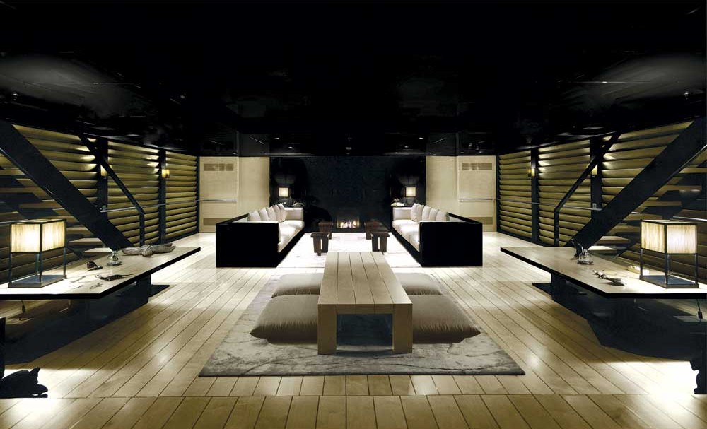 Giorgio Armani's luxury yacht MAIN's main salon