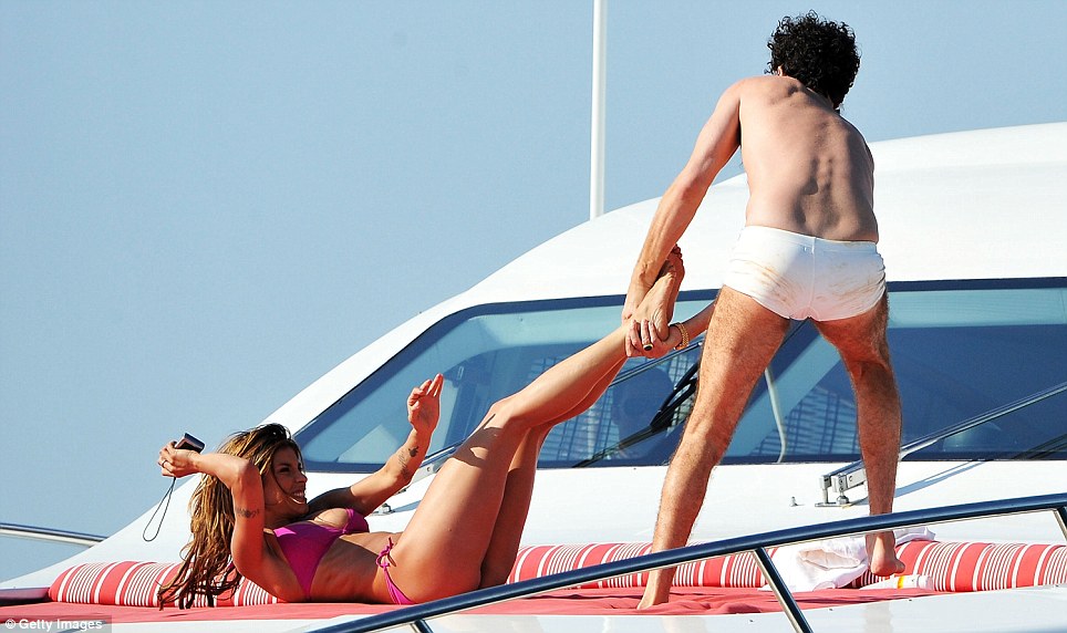 Sacha Baron Cohen fights with Elisabetta Canali on board luxury yacht as 'the dictator' for cannes film festival