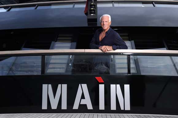 Giorgio Armani's luxury yacht MAIN