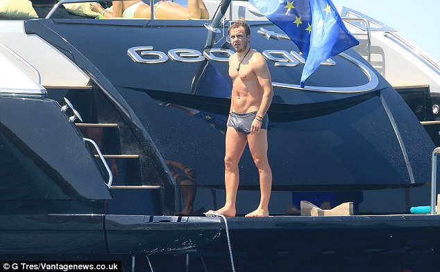 Mario Götze on board luxury sunseeker yacht GEORGIA 