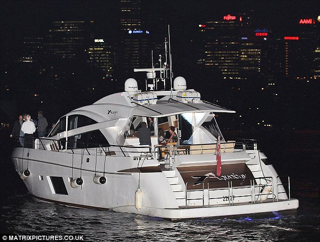 aquabay luxury yacht taylor swift was seen on in sydney