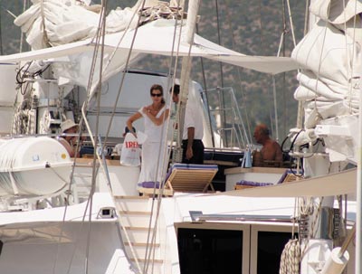 tom hanks wife rita wilson on board luxury sailing yacht phocea