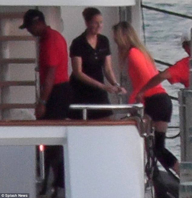 tiger woods and girlfriend lindsey vonn on board luxury yacht PRIVACY in 2014