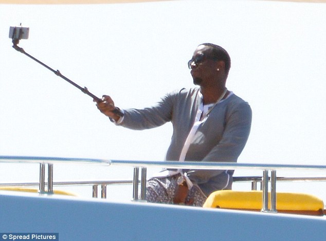 P Diddy selfie stick yacht Oasis 2014