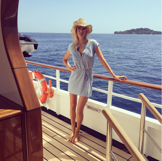  leo dicaprio's girlfriend kelly rohrbach on james packer's superyacht arctic p in sardinia