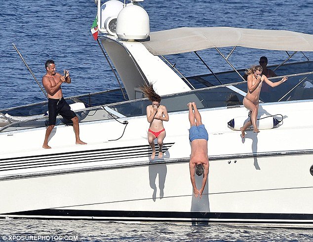 eddie irvine diving of superyacht diversion with topless women