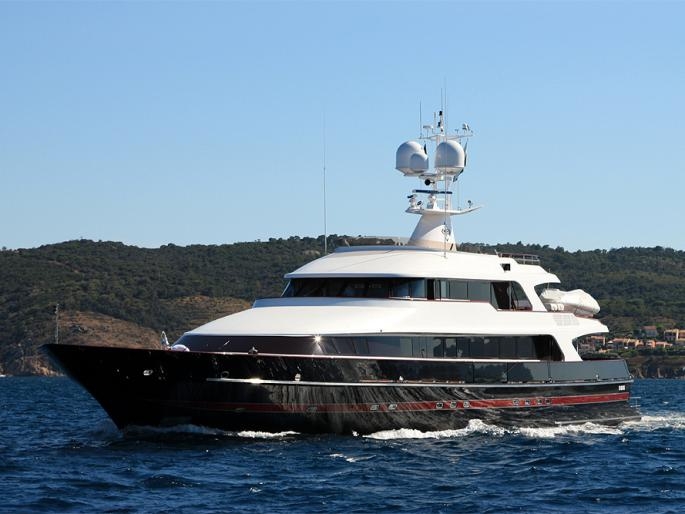 Giancarlo Giametti and Valentino Garavani's luxury yacht t.m. blue