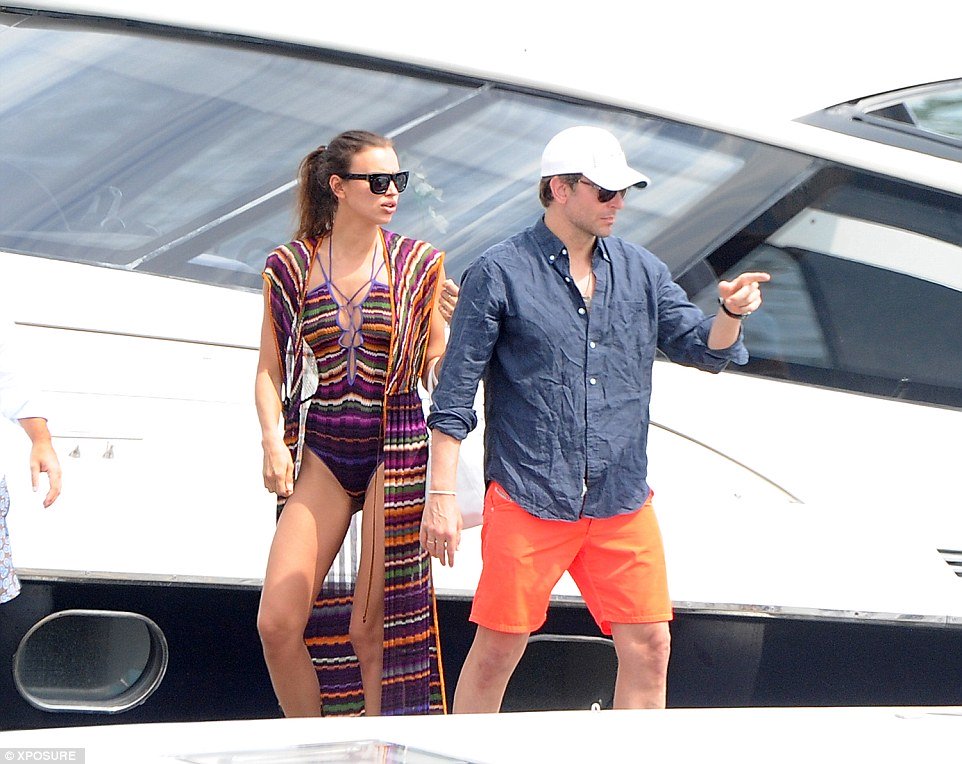 couple bradley cooper and irina shayk on yacht vacation in italy