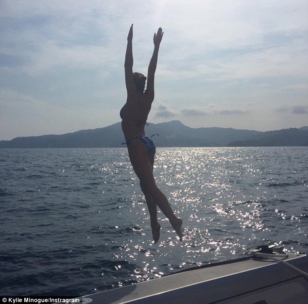 Kylie on D&G yacht 4 Instagram