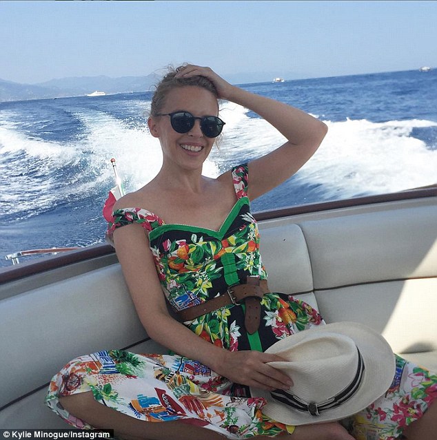 Kylie on D&G yacht 6 Instagram
