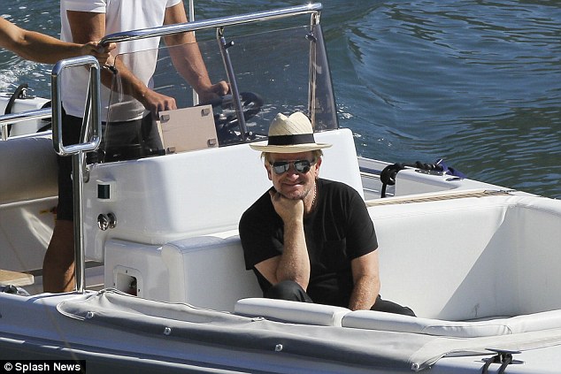 bono on way to his luxury yacht 'kingdom come' in st tropez